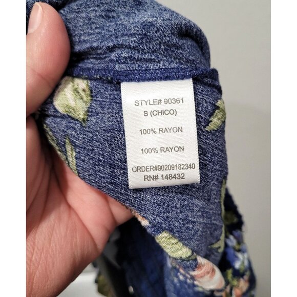 Women's Becool Strapless Blue Floral Romper with Pockets Size S - Picture 5 of 10